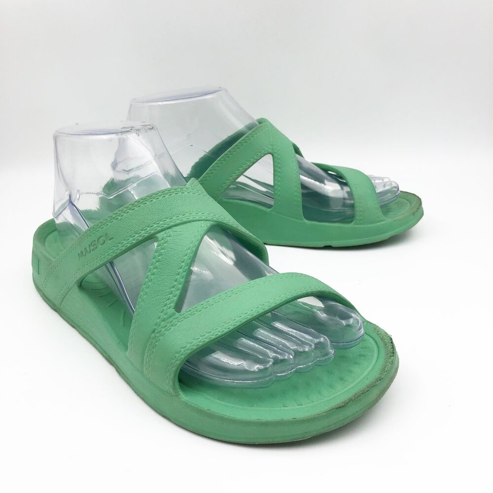 NUUSOL Hailey Rubber Slide Sandals Sage Green Flip Flops Womens 7